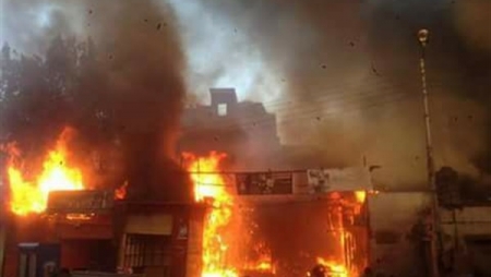 اصابة سيدة وطفلها بحروق خطيرة بحريق منزل في منطقة عنبه باربد