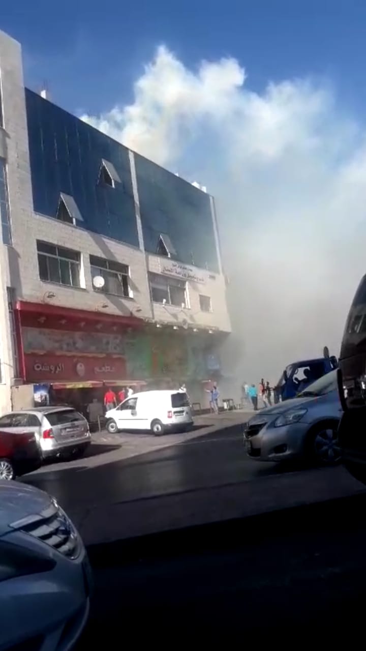 عاجل ...حريق مطعم في عمان .