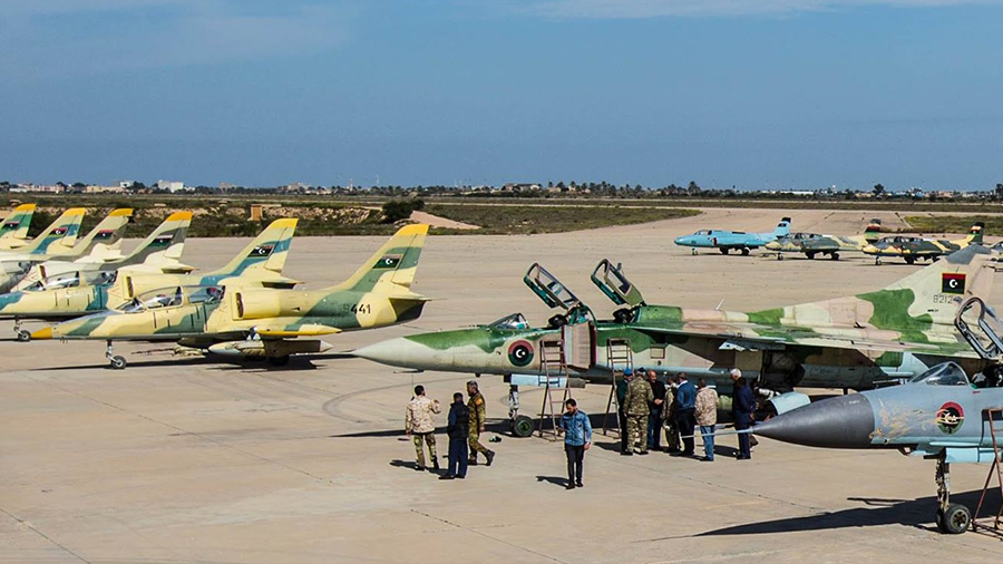 سلاح الجو الموالي لقوات الوفاق تنفذ خمسة غارات جوية جنوب طرابلس