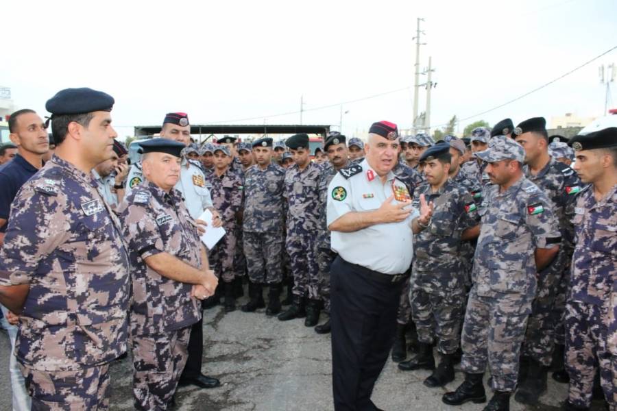 اللواء البزايعه يتفقد مديريتي دفاع مدني الكرك والطفيلة