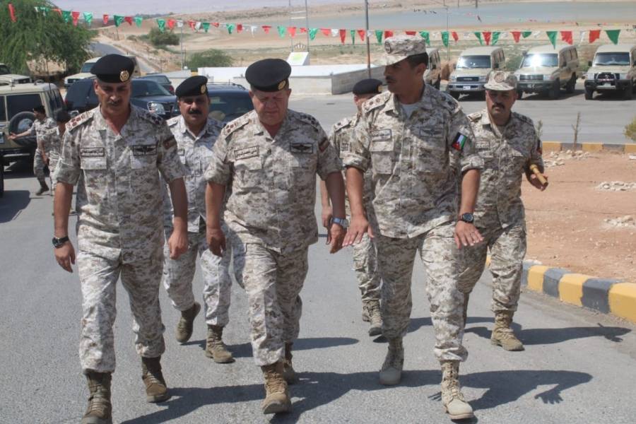 المفتش العام للقوات المسلحة الأردنية يزور قيادة كتيبة حرس الحدود3 إحدى وحدات المنطقة العسكرية الوسطى