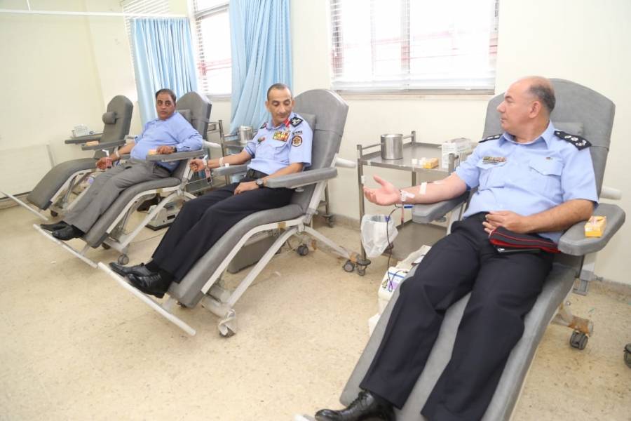 مديرية شرطة شرق عمان تقيم حملة التبرع بالدم لمرضى التلاسيميا... صور