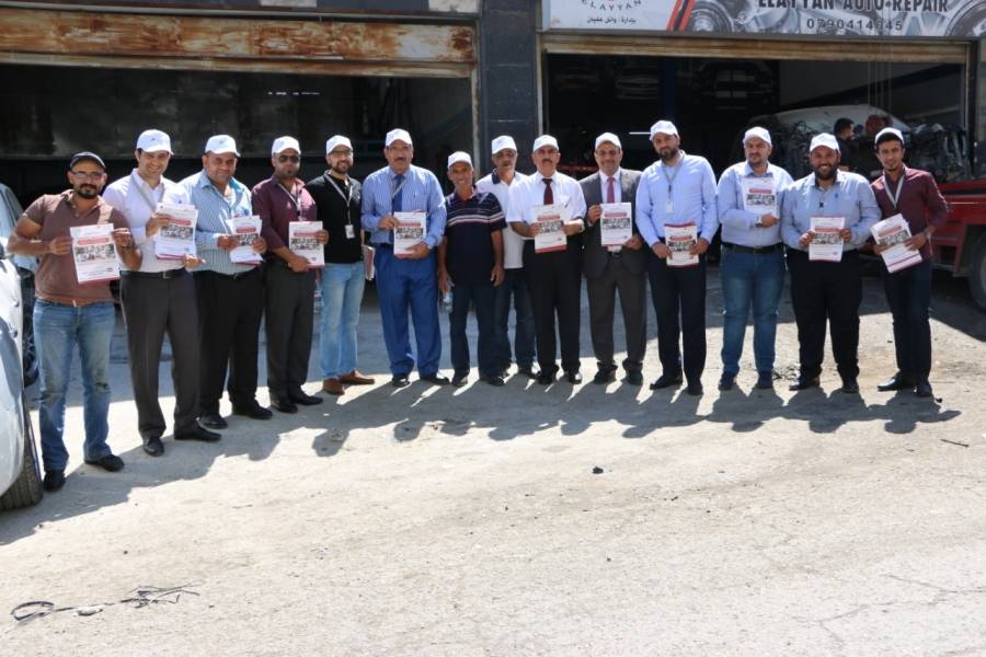 الضَّمان تنفذ يوماً توعويّاً ميدانيّاً لتعريف العَاملين وأصحاب العمل في قطاع المهن الميكانيكيّة بأهمية شمولهم بالضَّمان