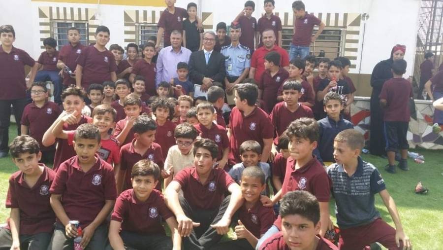 توعية مرورية لطلاب المدارس في سحاب