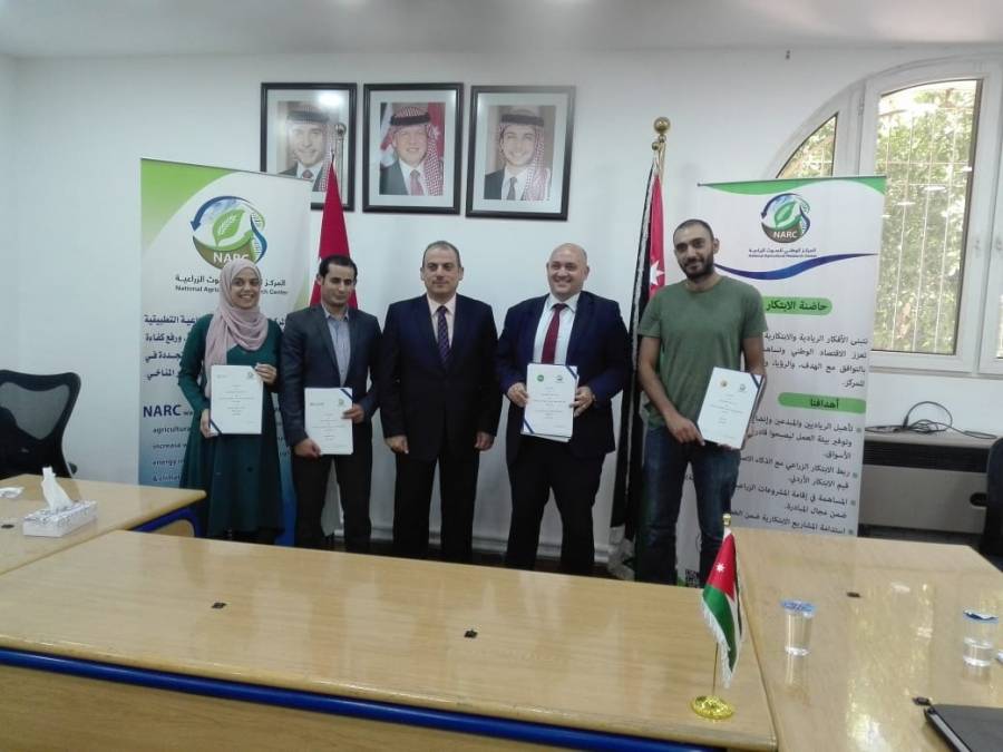 أربعة مشاريع جديدة تنضم إلى حاضنة الابتكار في الوطني البحوث الزراعية