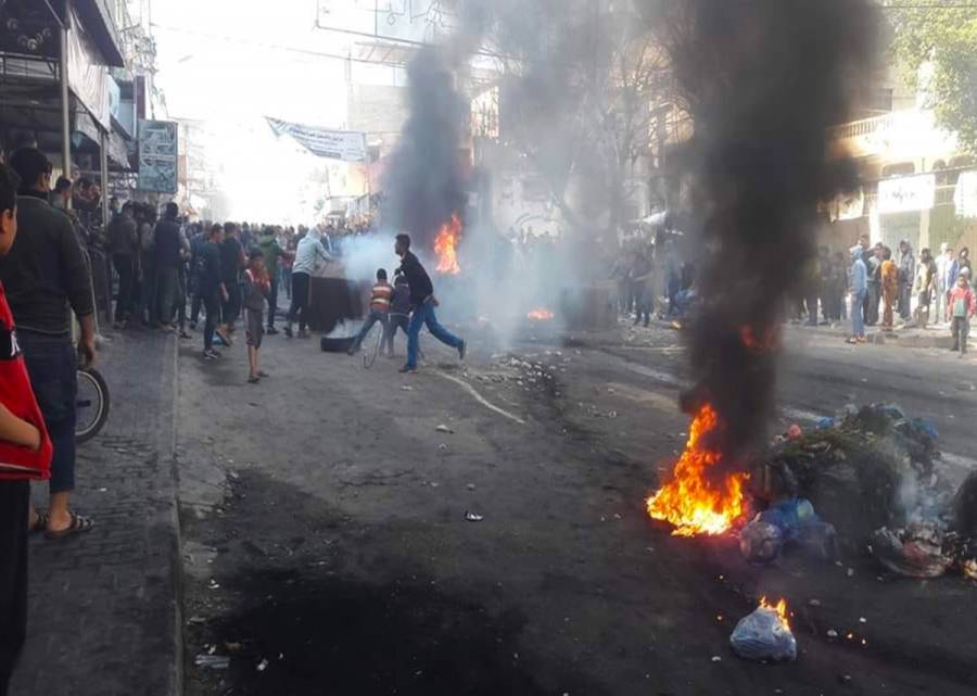 شغب واغلاق شوارع بالاطارات المشتعلة في مادبا