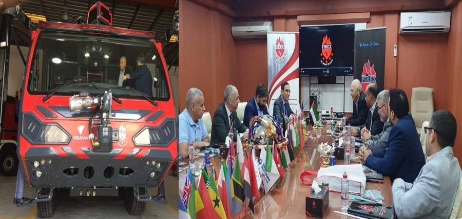 بحث أوجه التعاون بين نقابة المهندسين الأردنيين ومصنع الإمارات لمعدات مكافحة الحريق في الشارقة