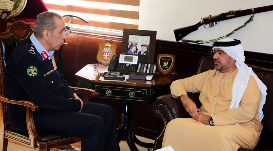 الحمود يستقبل مدير أكاديمية شرطة دبي العميد الدكتور غيث غانم السويدي