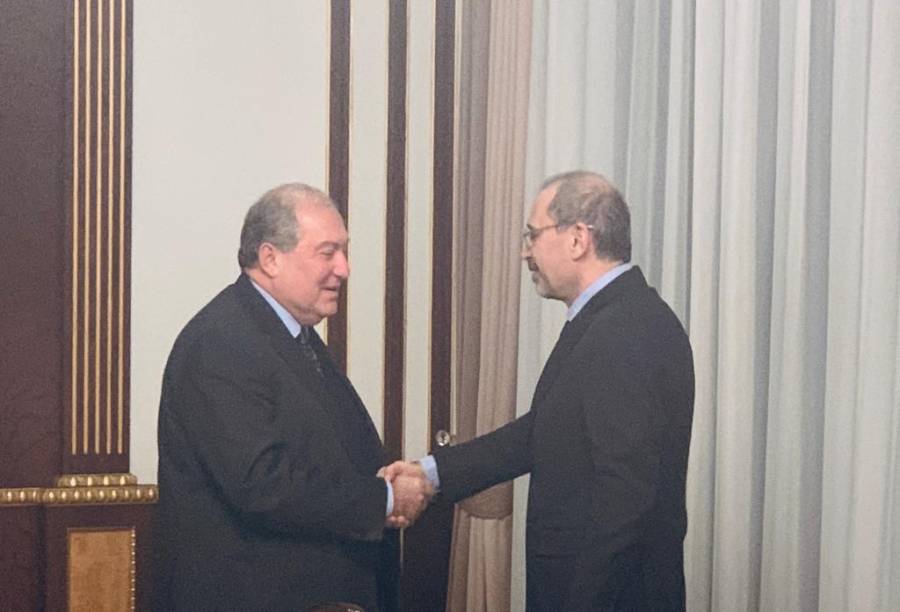 سركيسيان يستقبل الصفدي لبحث سبل تطوير العلاقات الثنائية