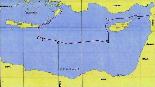 الاتفاقية البحرية التركية الليبية وسر مساحة تبدأ من النقطة أ وتنتهي عند النقطة ب!