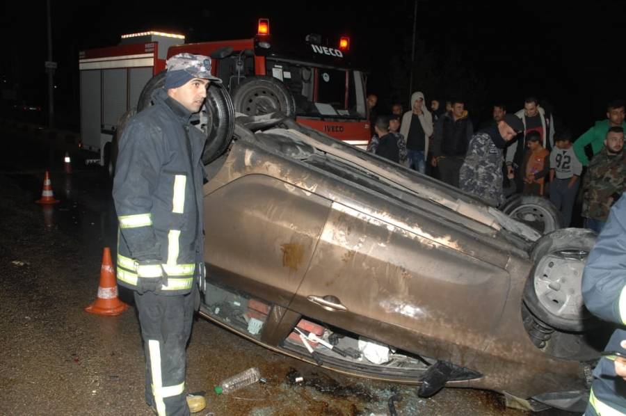 إصابة شخصين اثر حادث تصادم في محافظة اربد