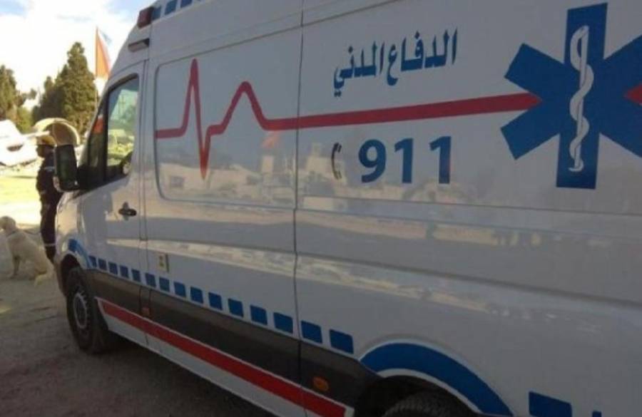 إصابة أربعة أشخاص اثر حادث تدهور في البويضه