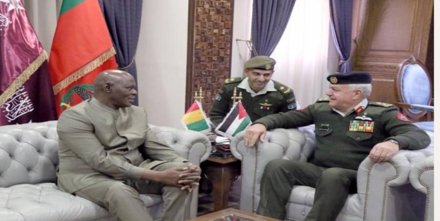 الحنيطي  يستقبل رئيس الأركان العامة للقوات المسلحة الغينية
