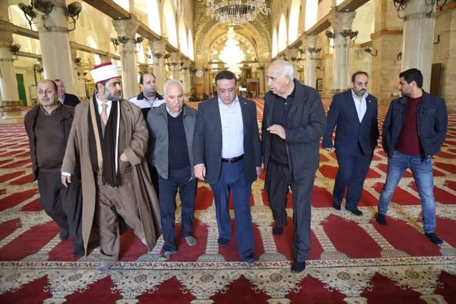 الداوود ينقل تحيّات الملك لموظفي أوقاف القدس