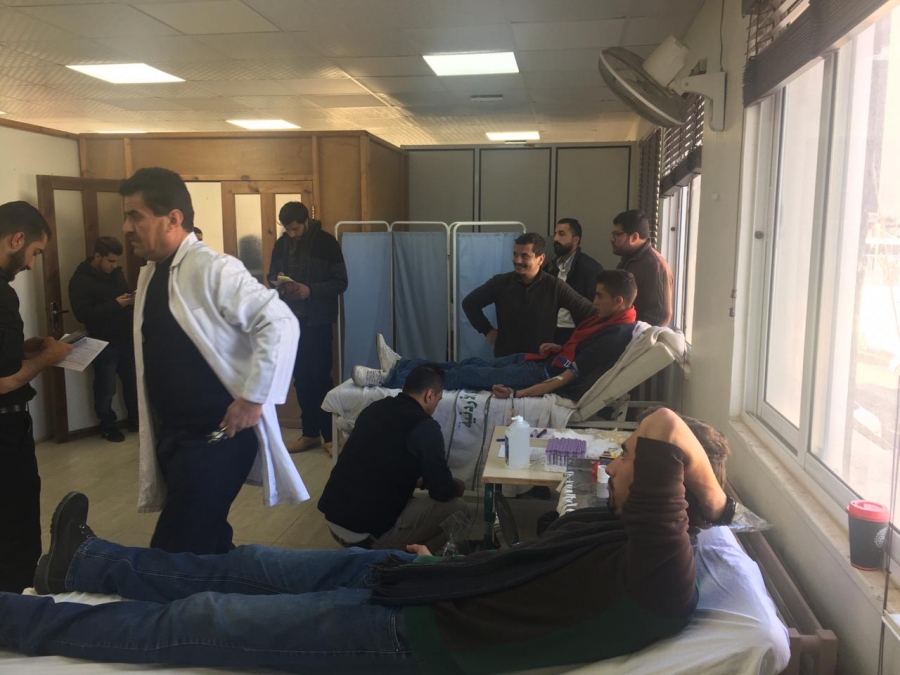 جامعة عمان الأهلية تنظم حملة تبرع بالدم لصالح مستشفى الحسين السلط الحكومي