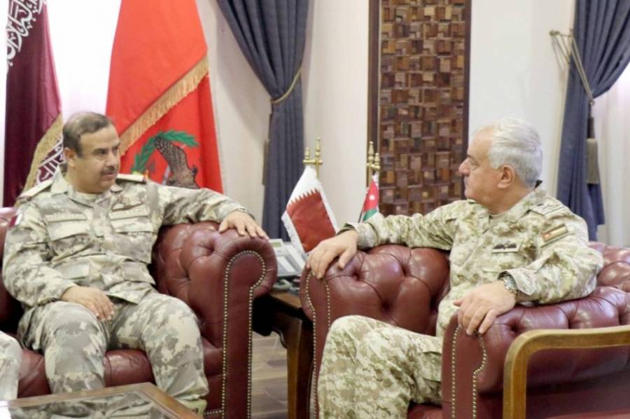 الحنيطي يستقبل اللواء الطيار  الكميت من الجيش القطري