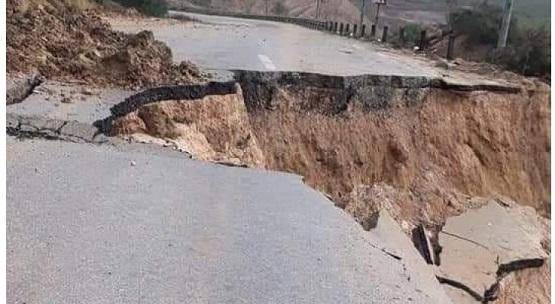 المباشرة بإعادة بناء طريق جرش الجنوبي