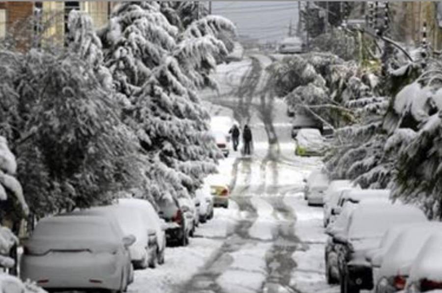 أمطار غزيرة وزخات ثلجية ورياح نشطة وموجة جليد في الطريق إلى الأردن