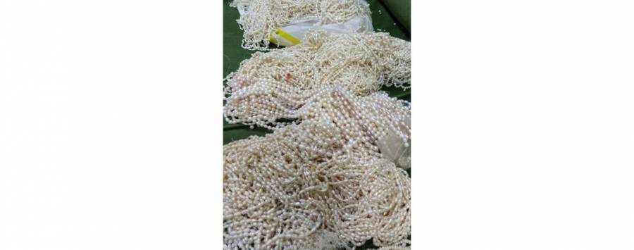 الجمارك تحبط تهريب 20 كغم لؤلؤ