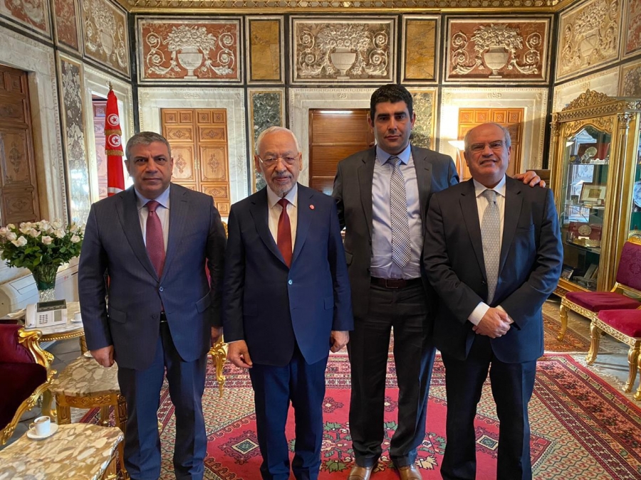 رئيس مجلس النواب التونسي يستقبل رئيس اتحاد المقاولين العرب