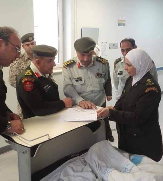العميد طلفاح يتفقد مستشفى الأميرة هيا العسكري