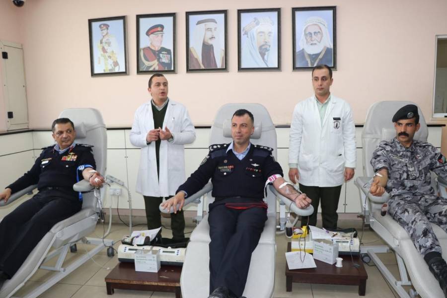الأمن العام يتبرع  بالدم لصالح مستشفى الملكة رانيا العبد الله للأطفال