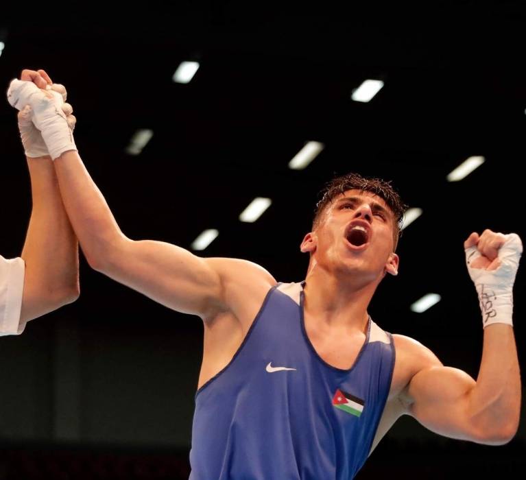 الحواتمة يهنئ لاعبي الأمن العام بالمنتخب الوطني للملاكمة