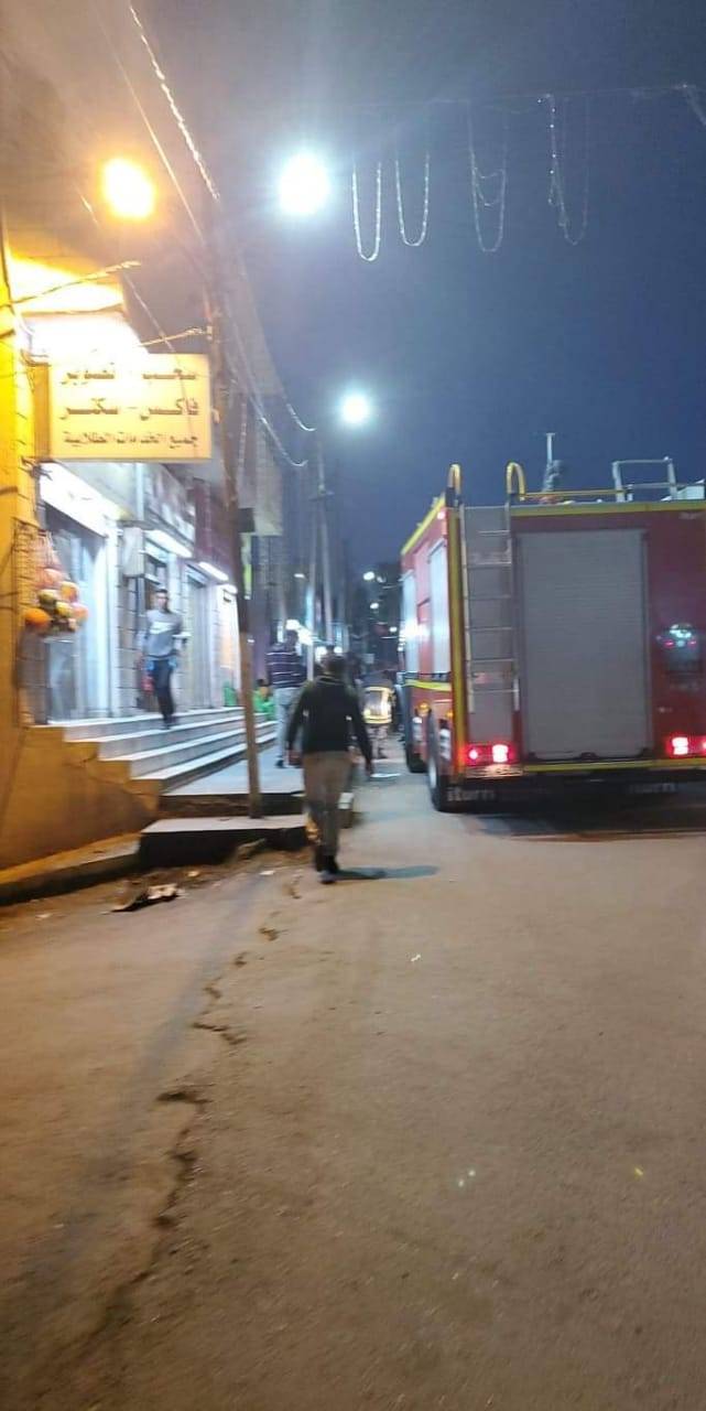 حريق في مطعم شاورما في قضاء منشية بني حسن محافظة المفرق.