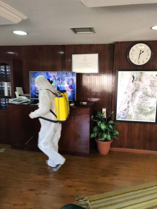 حمله تعقيم في وزارة المياه