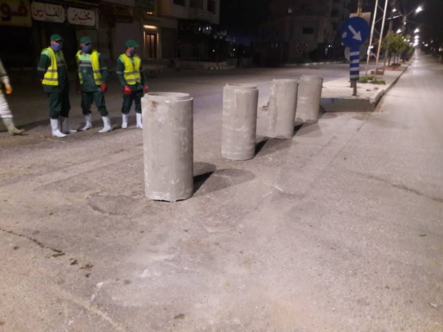 عزل الرمثا وتقسيمها لأربع مناطق