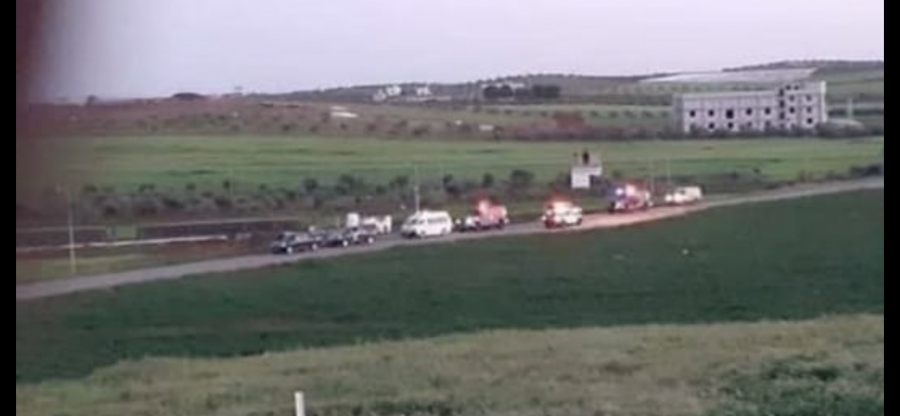 ضبط حفارة مخالفة في الرمثا وتوقيف (4) اشخاص اثناء حظر التجول الشامل