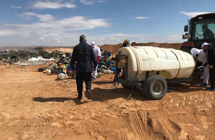 Kharabsheh reviews mechanism for collecting waste from quarantine sites