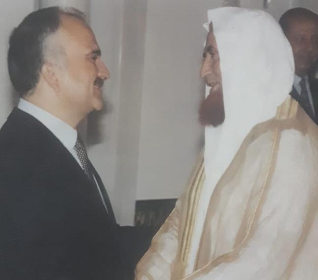 سمو الأمير الحسن بن طلال يطمئن على الشيخ عايش الحويان