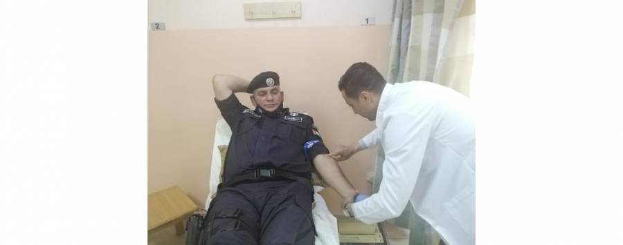 حملة تبرع بالدم لنشامى الشرطة والدرك والدفاع المدني في جرش
