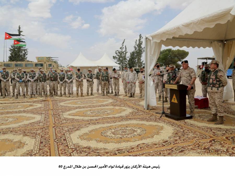 رئيس هيئة الأركان يزور قيادة لواء الأمير الحسن بن طلال المدرع 60