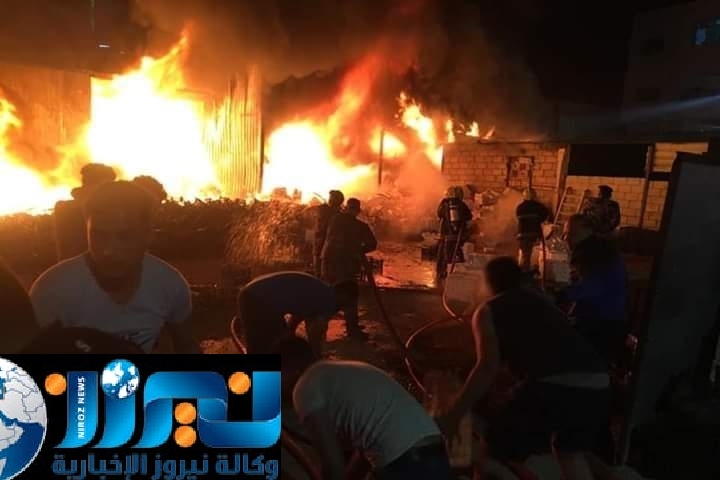 حريق بالقرب من الحسبة المركزية في اربد..
