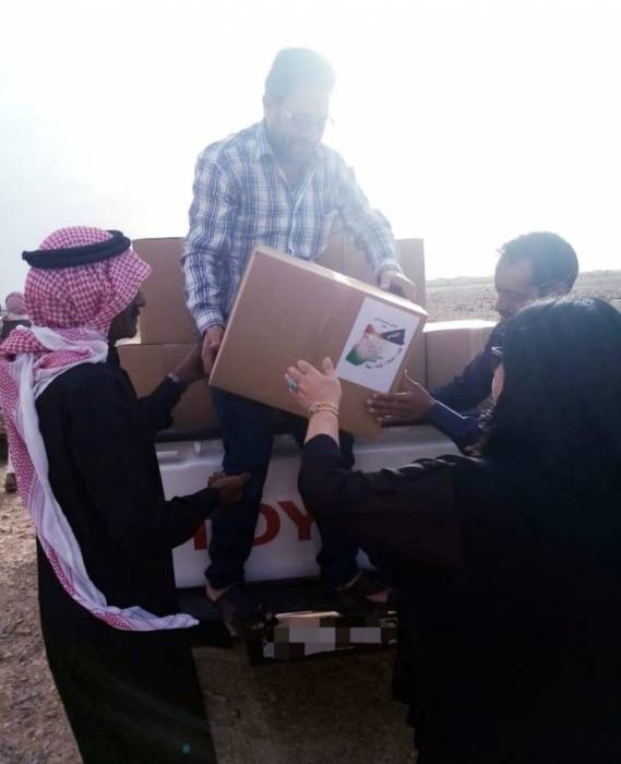 ملتقى سنديانة الاردن الثقافي برنامج توزيع الطرود الخيرية على الاسر العفيفة في معان