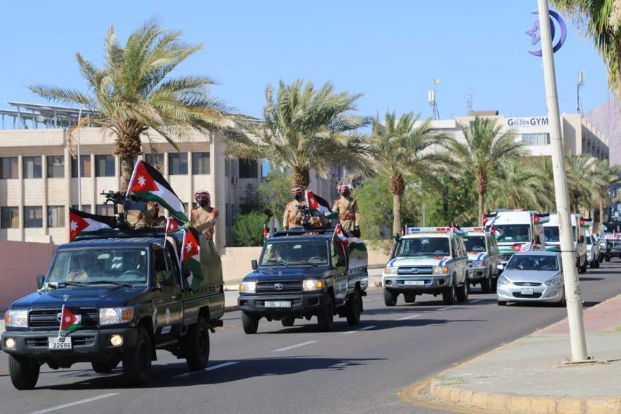 مواكب القوات المسلحةالاردنية  الجيش العربي والامن العام تنطلق احتفالا بمناسبة الاستقلال 74..صور