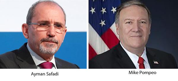 Safadi, US’ Pompeo emphasise need for cooperation in face of pandemic