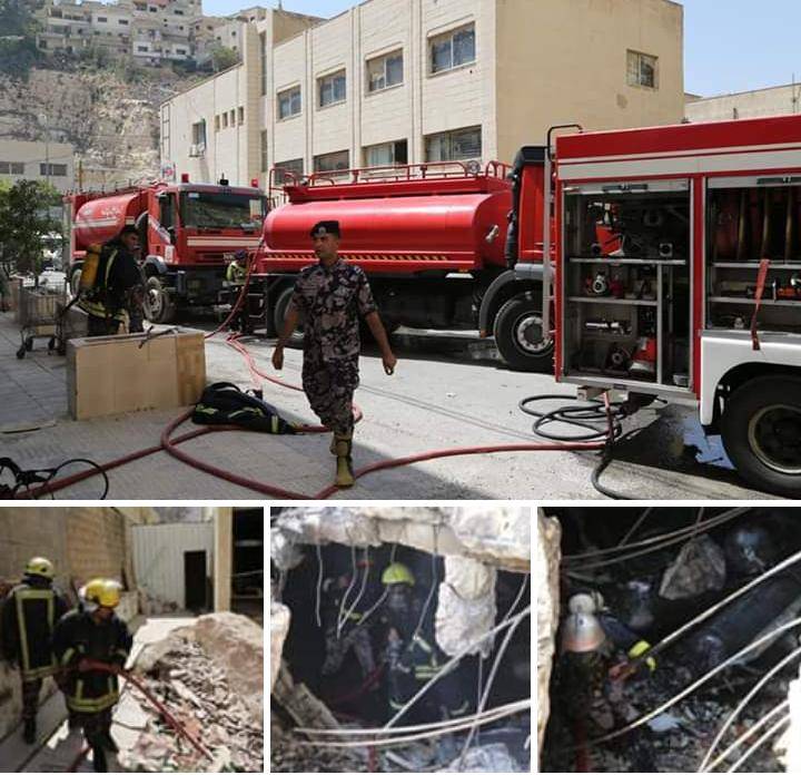 الدفاع المدني يخمد حريق مستودع في محافظة العاصمة