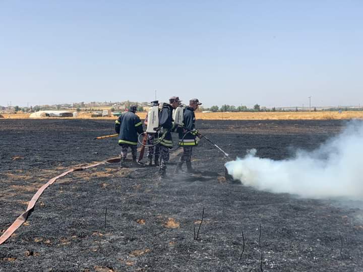 إخماد حريقين أعشاب جافة وأشجار حرجية في محافظتي البلقاء ومادبا