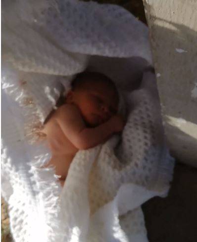 عامل نظافة يعثر على طفل لقيط في العقبة...صور