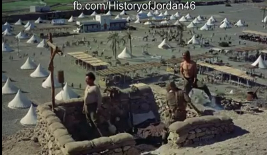 مشاهد تحرير منطقة ابو اللسن ومدينة العقبه من الحكم العثماني 1917في فيلم لورنس العرب.