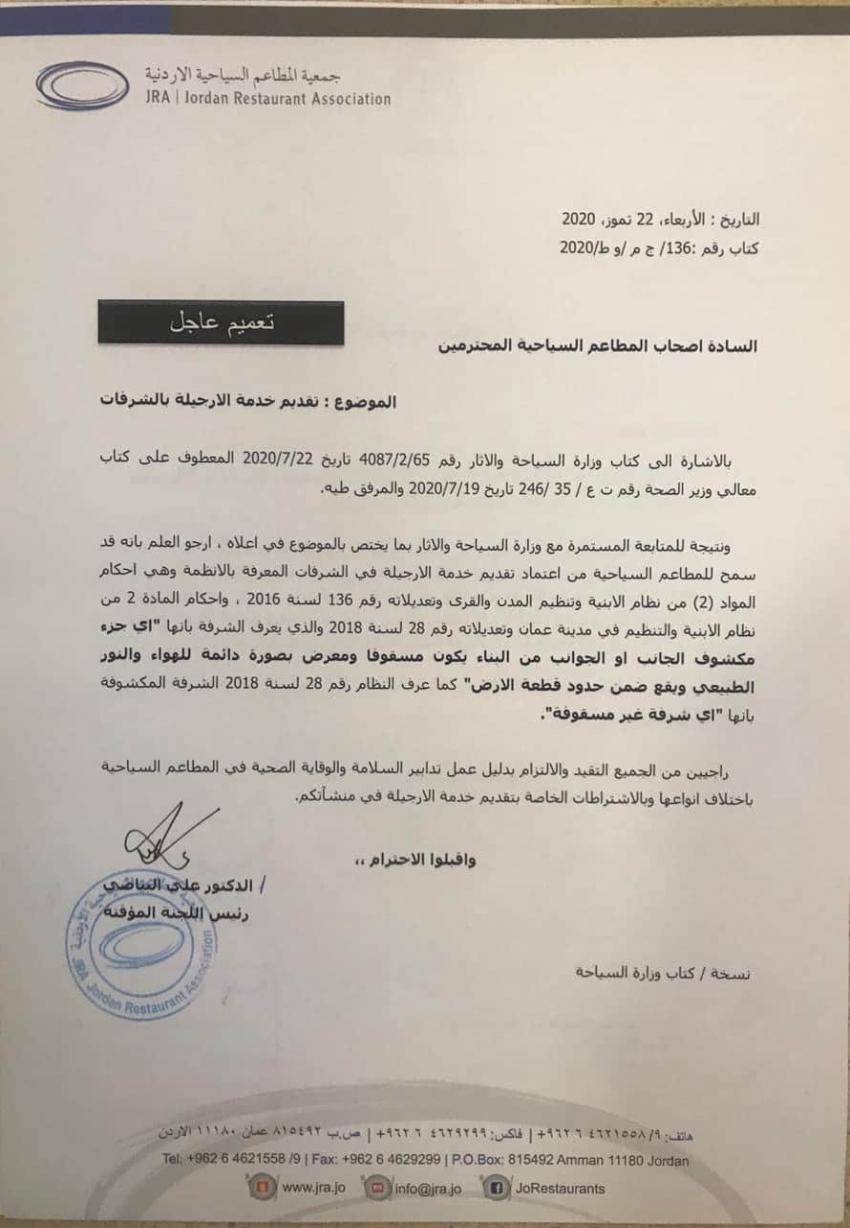 السماح للمطاعم السياحية بتقديم الارجيلة بالشرفات.. تفاصيل