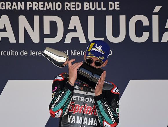 Quartararo keeps cool to win searing Andalucia MotoGP