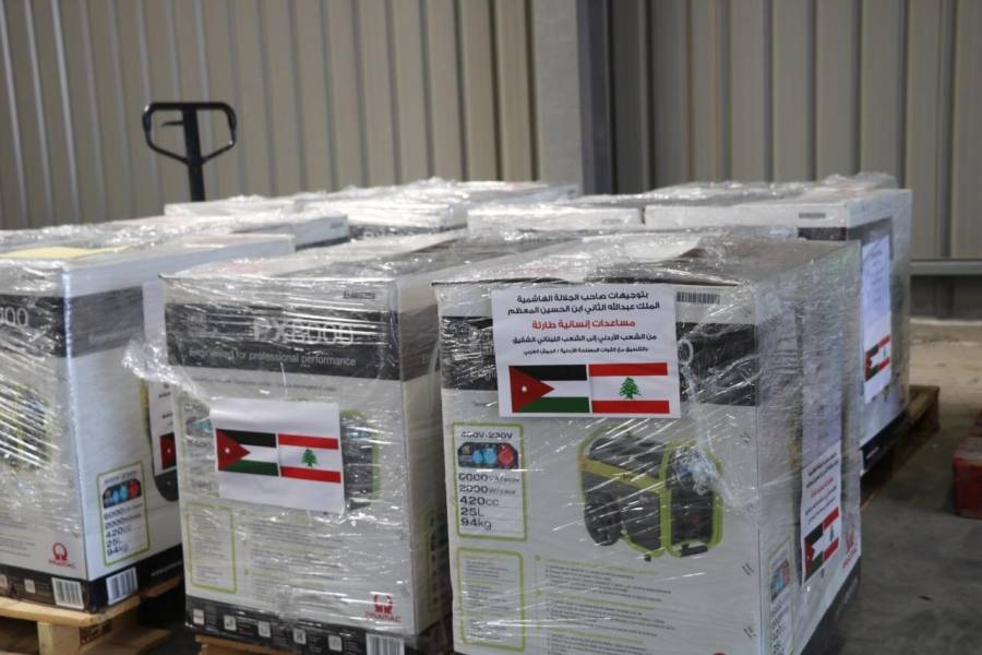 وصول طائرة إغاثية اردنية جديدة للبنان (صور)