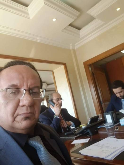 وزير الإدارة المحلية و مدير المجالس البلدية و مدير مكتب الوزير و مدير دائرة التنظيم يستقبلون الدكتور أكرم كريشان