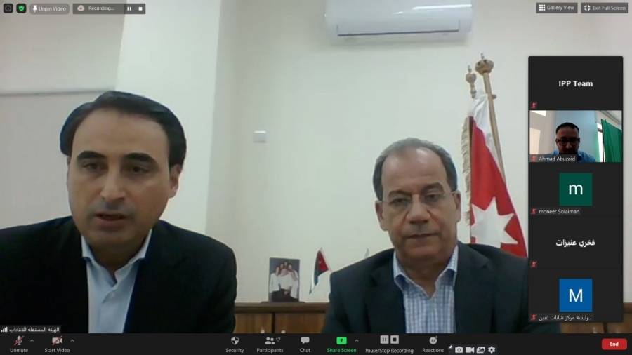 المستقلة للانتخاب تلتقي مؤسسات المجتمع المدني في عجلون عبر تقنية الاتصال المرئي