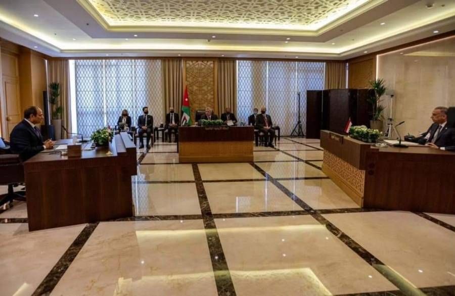قمة ثلاثية أردنية مصرية عراقية في عمان ....البيان المشترك