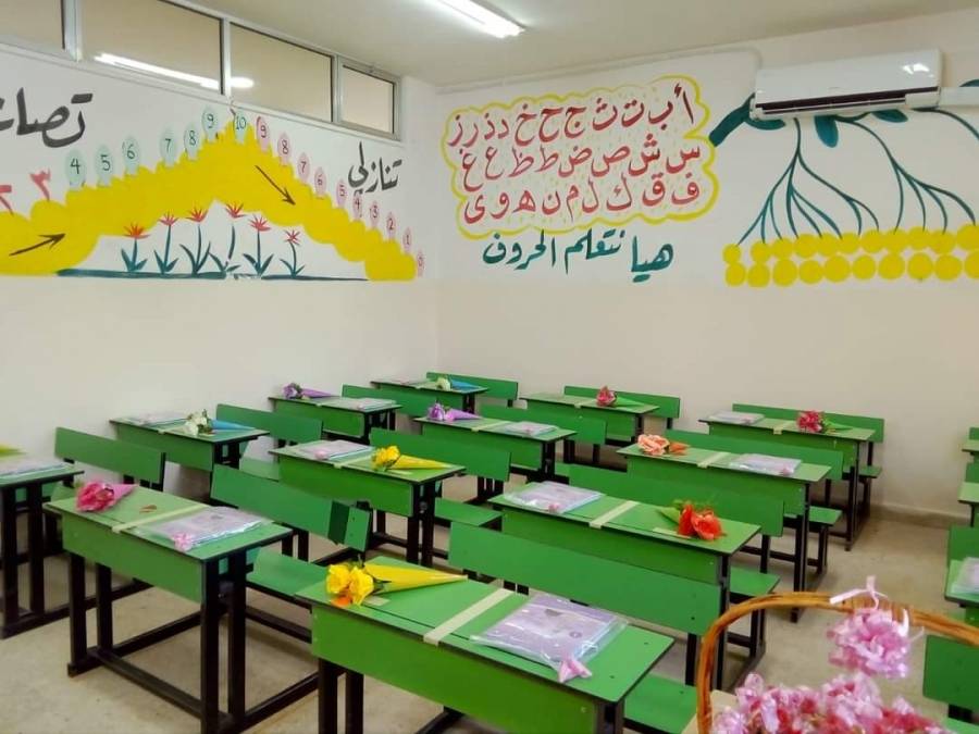 الهرش تعقيم جميع مدارس قصبة المفرق... صور